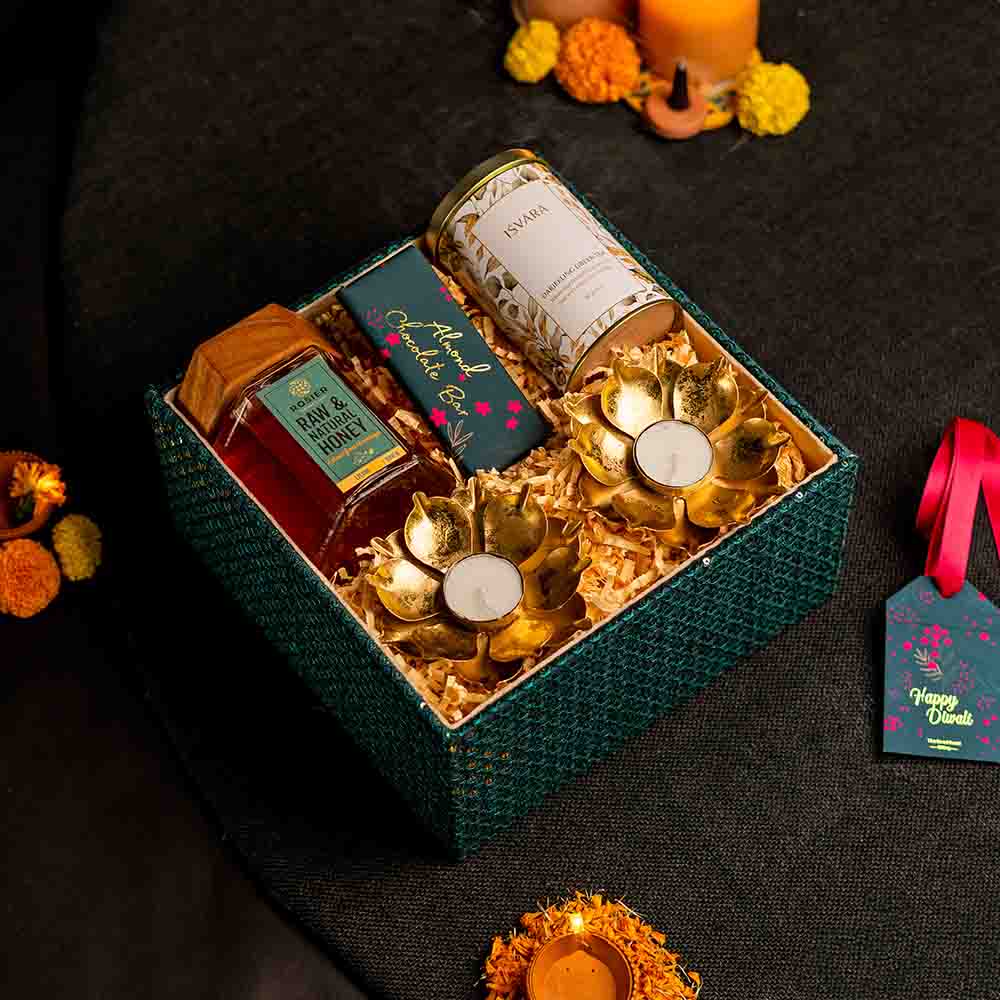 black background behind dipawal gift box